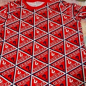 Red Guess shirt